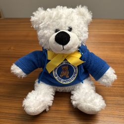The Great Teddy Bear of the United States White Blue Plush Stuffed Animal Toy 