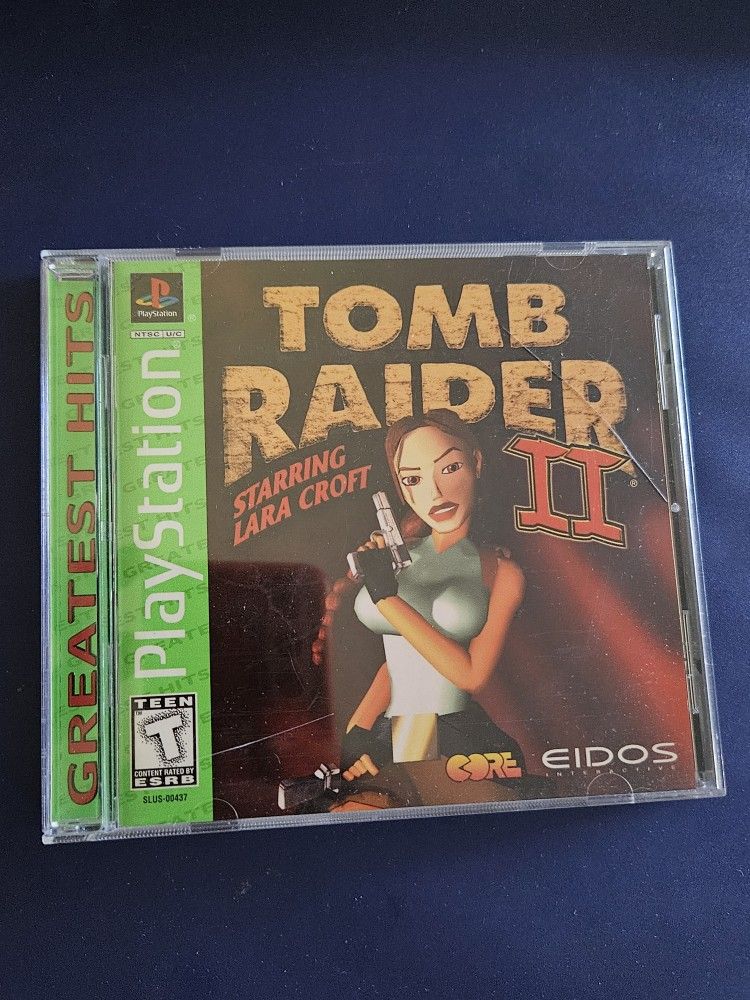 Tomb Raider II 2 Greatest Hits (Sony PlayStation 1 - PS1 - 1997) CIB Complete