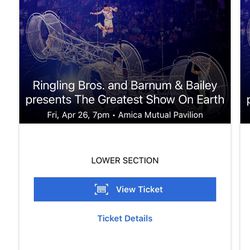Ringling Bros And Barnum & Bailey Circus Tickets X 2