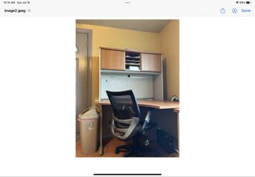 3 Piece Desk, Shelf And Office Chair. May Deliver If Within The Downtown Central El Paso Area