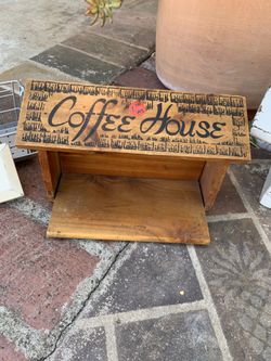 Wood Coffee House Shelf