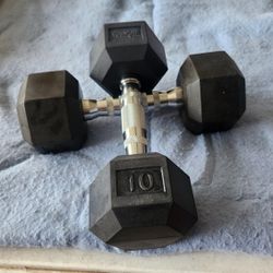 Pair Of 10lb Dumbbells 