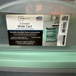 3 drawer plastic cart 