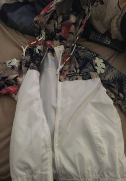 Floral White windbreaker size large