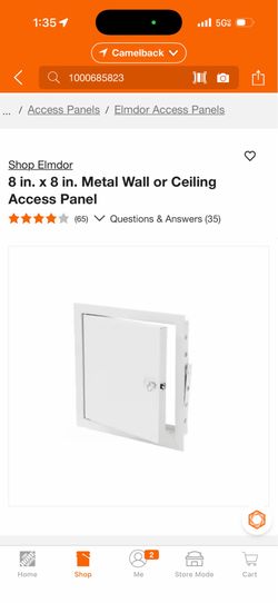 Shop Elmdor 8 in. x 8 in. Metal Wall or Ceiling Access Panel