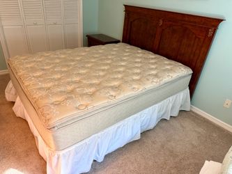 Queen Bed with Headboard and Nightstand
