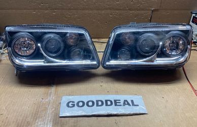 #OH09 Fit 99-05 Volkswagen Vw Jetta Black Housing Halo LED Projector Lights Lamp  Headlight 
