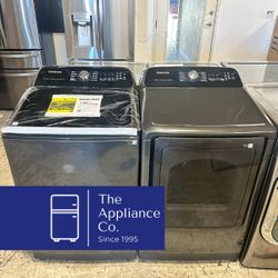 Samsung Top Load Washer & Electric Dryer Set