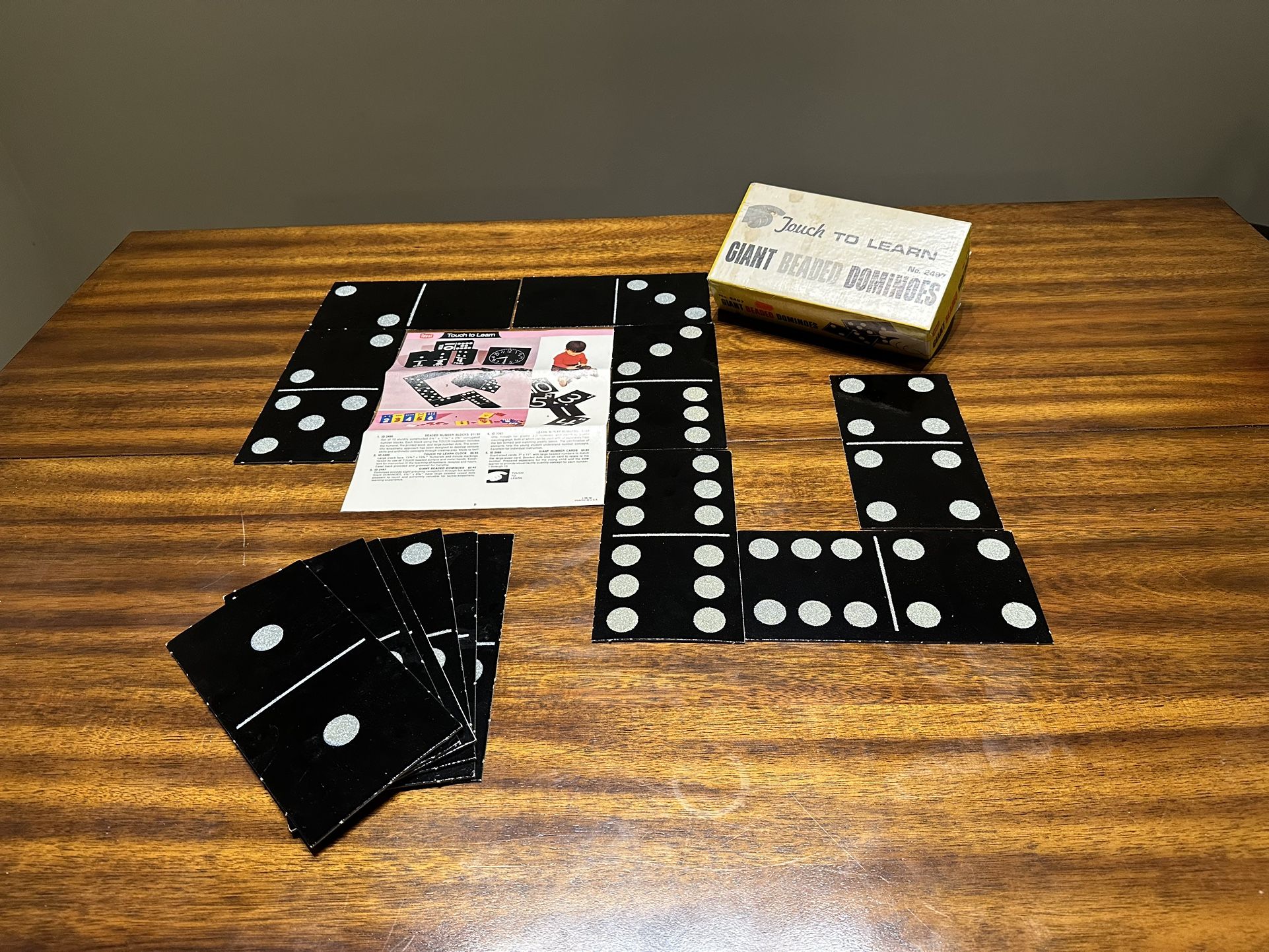 Touch to Learn Giant Beaded Dominoes Set Ideal Sensory Educational Toy No. 2487