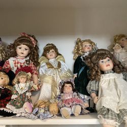 Vintage Porcelain Doll Collection