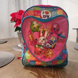 Shopkins Girls Kids Backpack OSFM 12"W X 4.5"D X 15.5"H