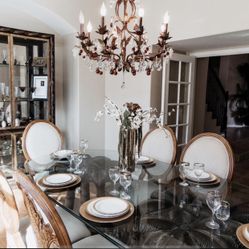 ‼️YES IT'S AVAILABLE‼️Fancy And Luxurious Dining Set And Hutch 