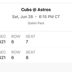 Cubs vs Astros 