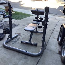 Weider Olympic Workout Bench With Squat Rack