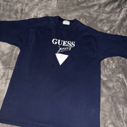Vintage Guess Jeans USA Embroidered Logo Tee | Made in USA | XXL