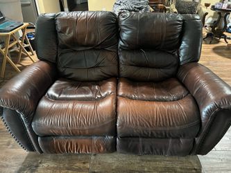 Leather Couch and Loveseat