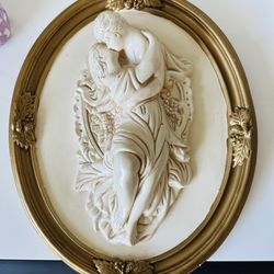 Romantic Ceramic Plaque Circa 1940's