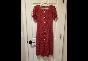 Vintage Red Dress Size Small