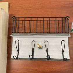 Rustic Coat Rack And Mail Organizer $20