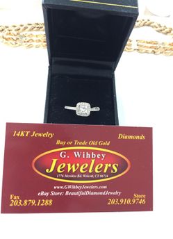 1/2 ct princess diamond ,white gold