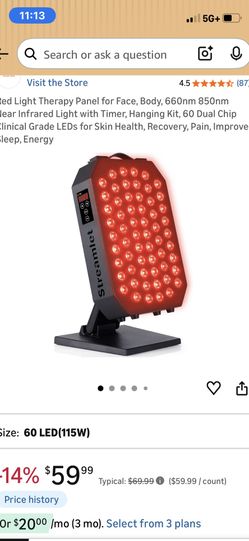 Red light therapy for face and body