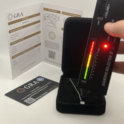 Authentic 1 Carat Moissanite Pendant w/ GRA Certificate 