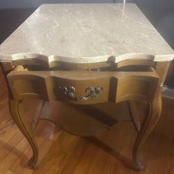 Marble Top End Table