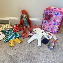 Our Generation Doll Set And Carrier 