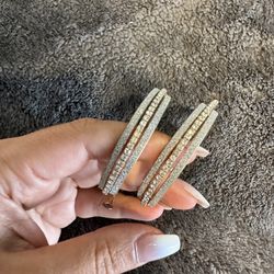 New Crystal Hoop Earrings