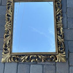 Vintage Gold Leaf Mirror 