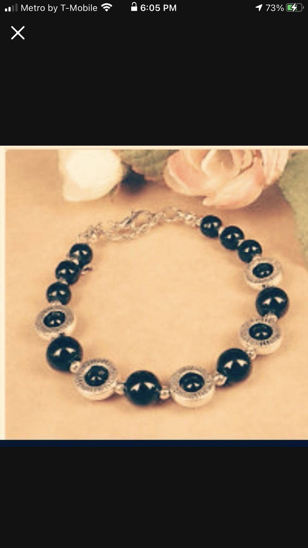 Tibetan silver And Black jade Bracelet