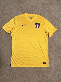 USA SOCCER FIFA WORLD CUP NIKE FC / AUTHENTIC USMNT Centennial VAPOR Soccer Jersey Shirt USA Kit Mens XXL Yellow RARE!