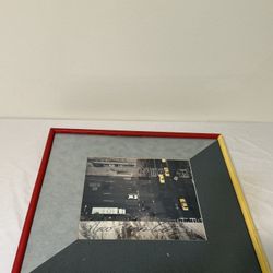 🗽 Vintage “New York City” Framed Wall Art – Overhead Street View Photo, Retro Decor
