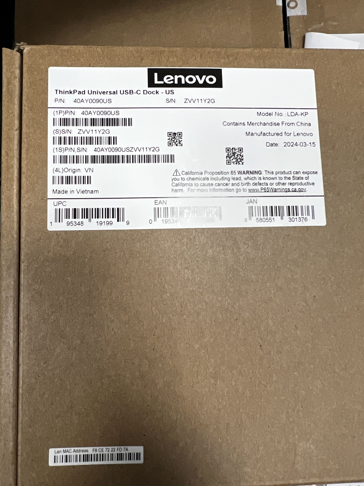 ThinkPad Universal USB-C Dock - US