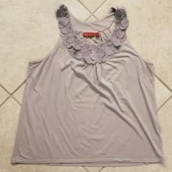 Women's Elle Sleeveless Blouse Tank Top Size L Blush Pink