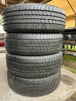 Set of 4 tires used LT265/70/R18 GOODYEAR WRANGLER