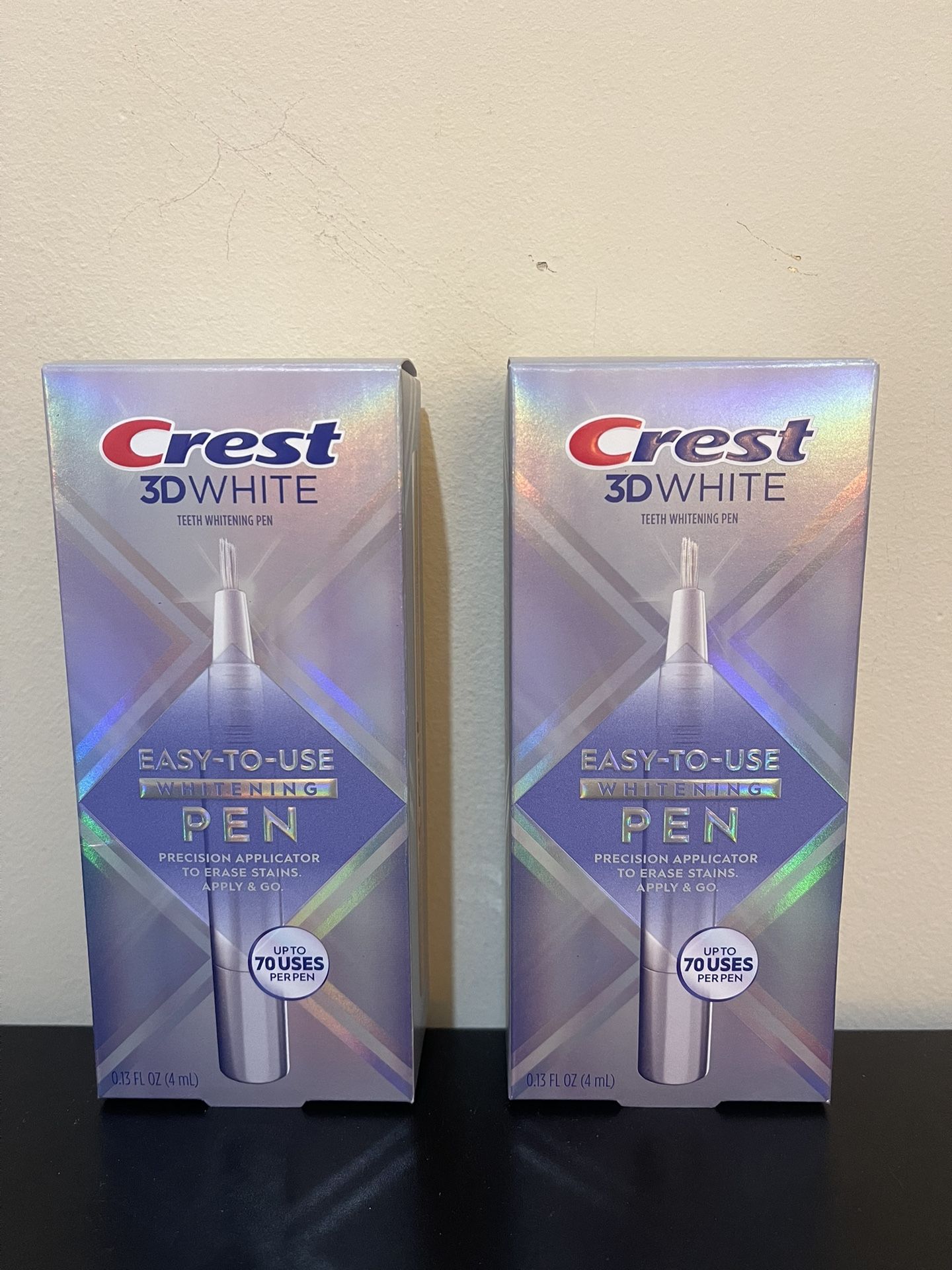 3D White Teeth Whitening Pen - Convenient, Effective Stain Removal LOT of 2