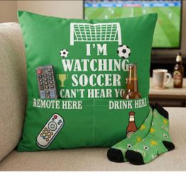 Soccer pillow case