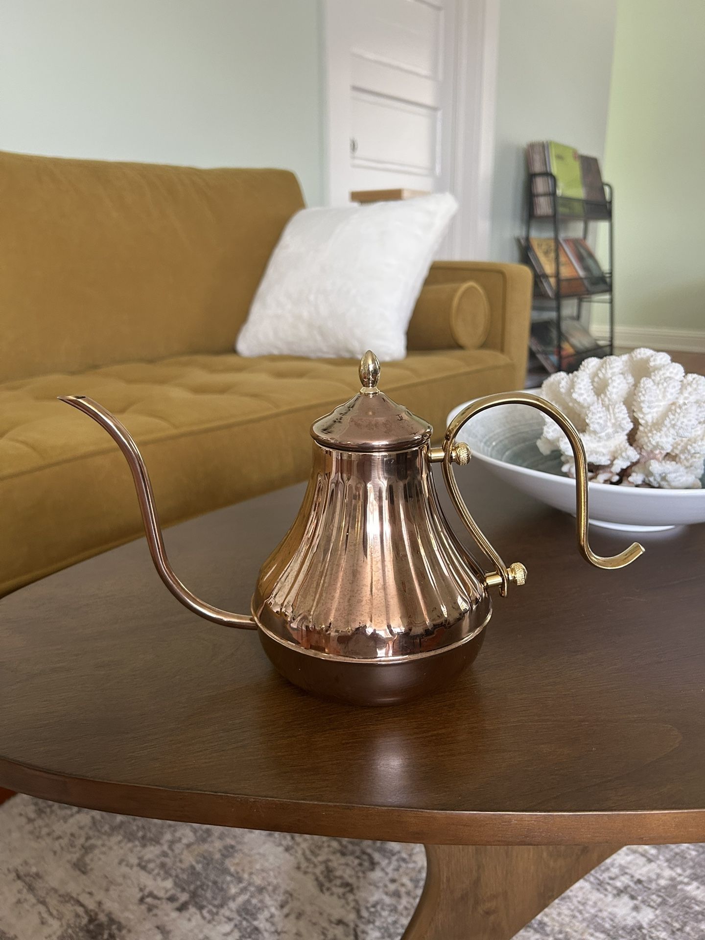 World Marked Copper Plated Tea Or Coffee Pot