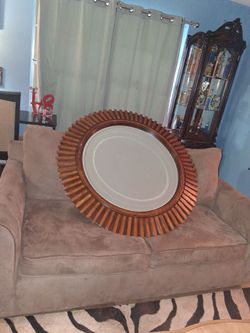 XL round mirror