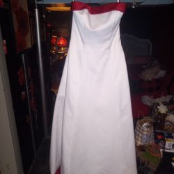 David's Bridal Wedding Dress, Veil, Tiara, And Matching Purse