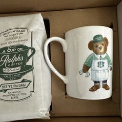 Polo Ralph Lauren Bear Mug and coffee Set