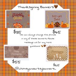Thanksgiving banners
