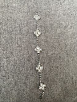 Silver and diamond Van Cleef bracelet 