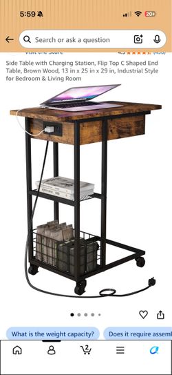 Side Table w/outlets