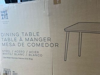 Indoor/ Outdoor White Dining Table newin the box