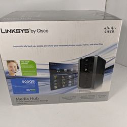 Cisco-Linksys 500 GB Media Hub Home Entertainment Storage NMH305 NEW Sealed