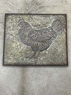 Metal Rooster Wall Decor   
