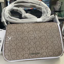 Calvin Klein Charlie Signature Crossbody – Magnetic Flap – Brand New w/ Tags