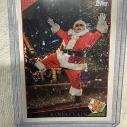 Topps Santa Claus Baseball Card 